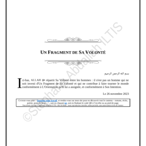 UN FRAGMENT DE SA VOLONTÉ (PDF)