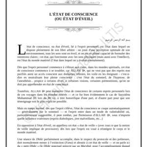 L'ÉTAT DE CONSCIENCE (OU ÉTAT D'ÉVEIL) (PDF)