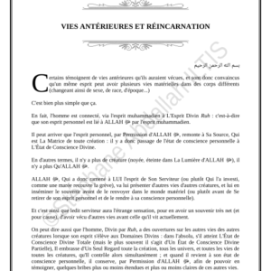 VIES ANTÉRIEURES ET RÉINCARNATION (PDF)
