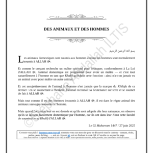 DES ANIMAUX ET DES HOMMES (PDF)