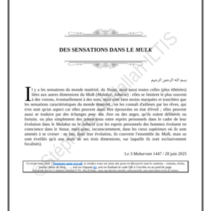 DES SENSATIONS DANS LE MULK (PDF)