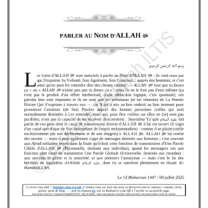 PARLER AU NOM D'ALLAH ﷻ (PDF)