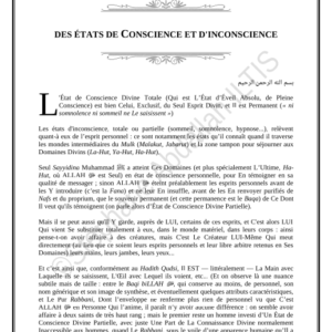 DES ÉTATS DE CONSCIENCE ET D'INCONSCIENCE (PDF)