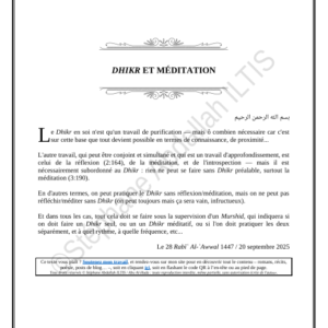 DHIKR ET MÉDITATION (PDF)