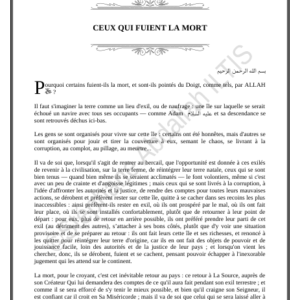 CEUX QUI FUIENT LA MORT (PDF)