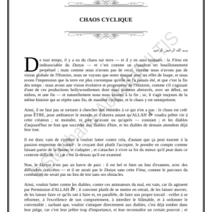 CHAOS CYCLIQUE (PDF)