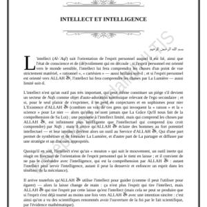 INTELLECT ET INTELLIGENCE (PDF)