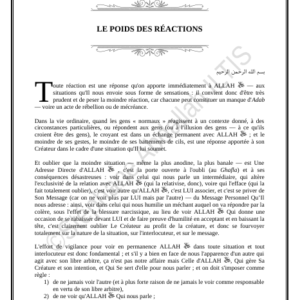 LE POIDS DES RÉACTIONS (PDF)