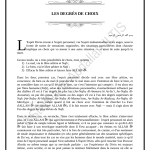 LES DEGRÉS DE CHOIX (PDF)