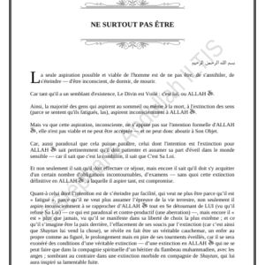 NE SURTOUT PAS ÊTRE (PDF)