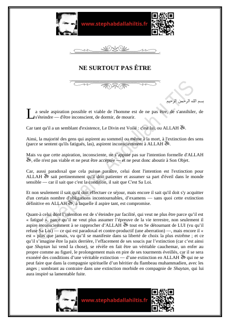 NE SURTOUT PAS ÊTRE (PDF)
