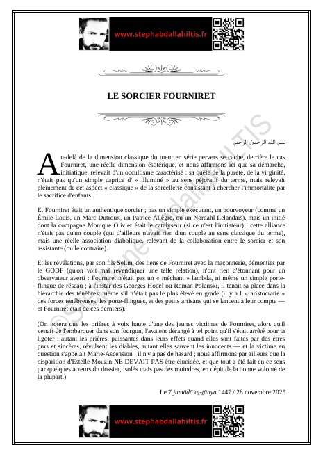 LE SORCIER FOURNIRET (PDF)