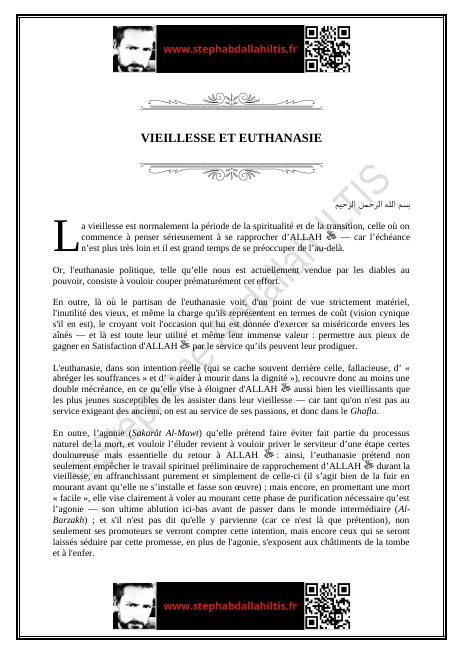 VIEILLESSE ET EUTHANASIE (PDF)