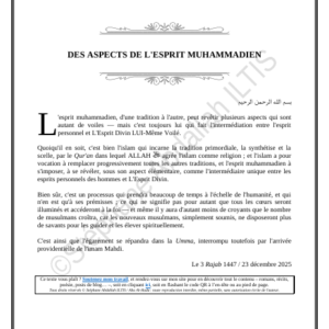 DES ASPECTS DE L'ESPRIT MUHAMMADIEN (PDF)