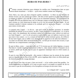 HIJRA OU PAS HIJRA ? (PDF)