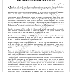 LA PURE LUMIÈRE MUHAMMADIENNE (PDF)