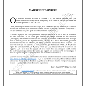 MAÎTRISE ET SAINTETÉ (PDF)
