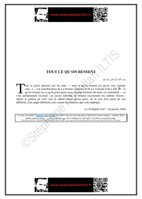 TOUT CE QU'ON RESSENT (PDF)