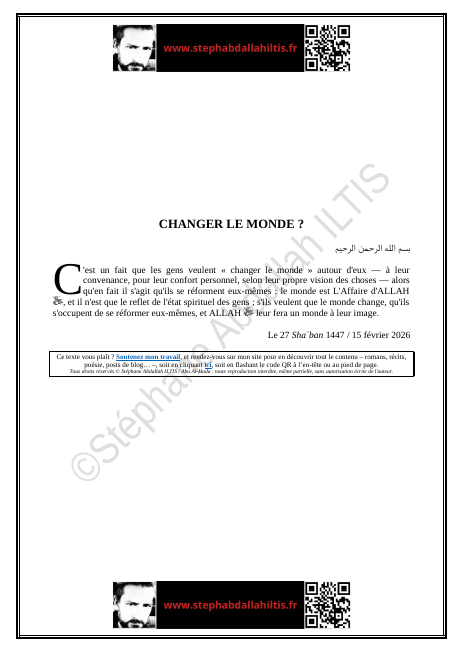 CHANGER LE MONDE ? (PDF)