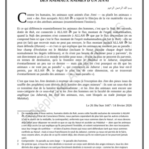 DES ANIMAUX ANIMÉS D'UN JINNI (PDF)