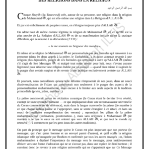 DES RELIGIONS DANS LA RELIGION (PDF)