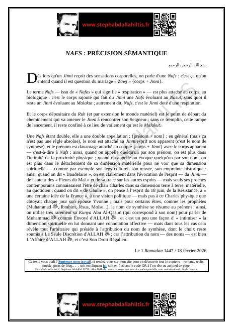 NAFS : PRÉCISION SÉMANTIQUE (PDF)