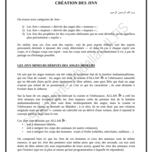 CRÉATION DES JINN (PDF)