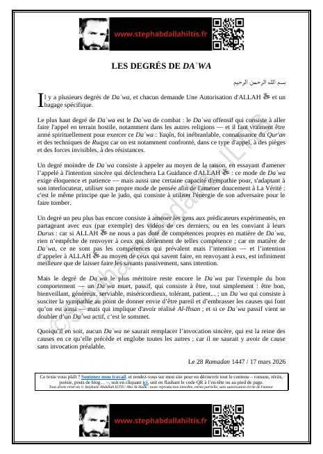 LES DEGRÉS DE DAʿWA (PDF)