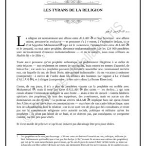 LES TYRANS DE LA RELIGION (PDF)