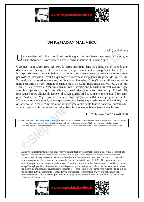 UN RAMADAN MAL VÉCU (PDF)