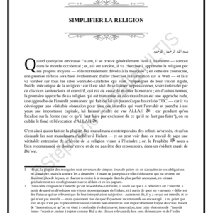 SIMPLIFIER LA RELIGION (PDF)