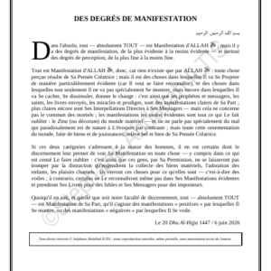 DES DEGRÉS DE MANIFESTATION (PDF)