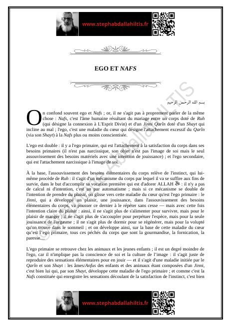 EGO ET NAFS (PDF)