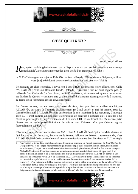 C'EST QUOI RUH ? (PDF)