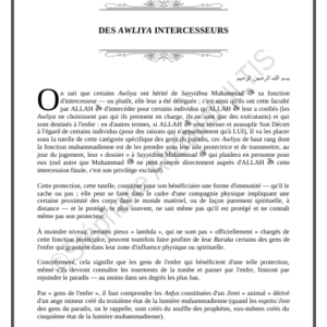 DES AWLIYA INTERCESSEURS (PDF)