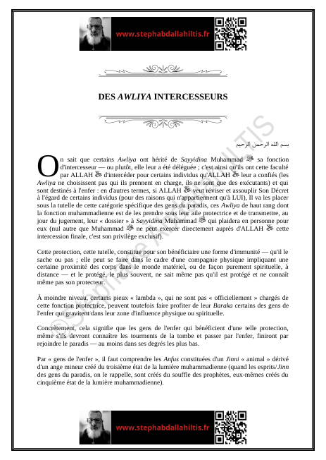 DES AWLIYA INTERCESSEURS (PDF)