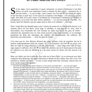 DU LIBRE ARBITRE DES ANGES (PDF)